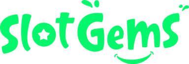 Slotgems logo in green letters